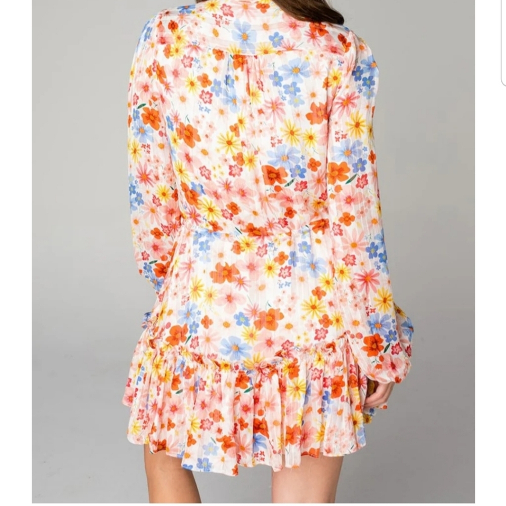 Buddy Love Grace Long Sleeve Shirt Dress Wild Flower Sixe XS - Picture 3 of 15